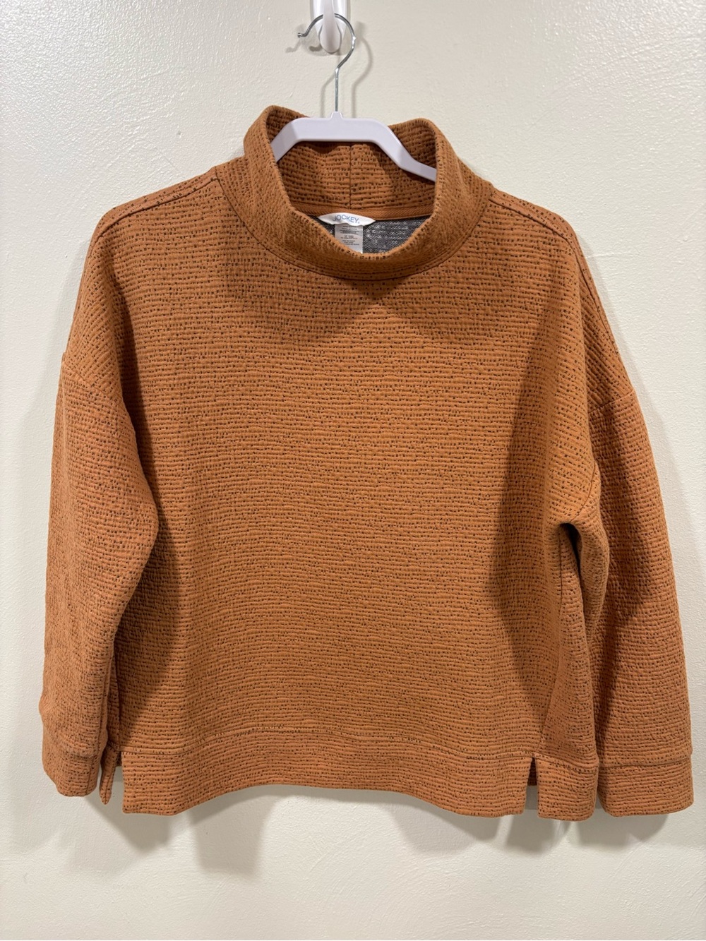 Jockey Copper Textured Cowl Neck Sweater Women's Large